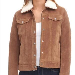 Levi’s Brown Suede Jacket with Shearling Collar